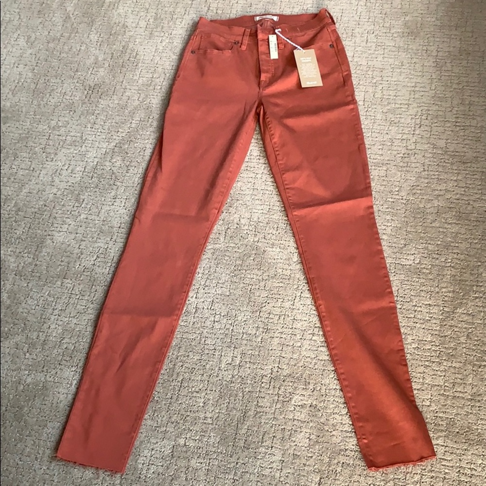 COPY - Madewell Pink 9” High-Rise Skinny Jeans